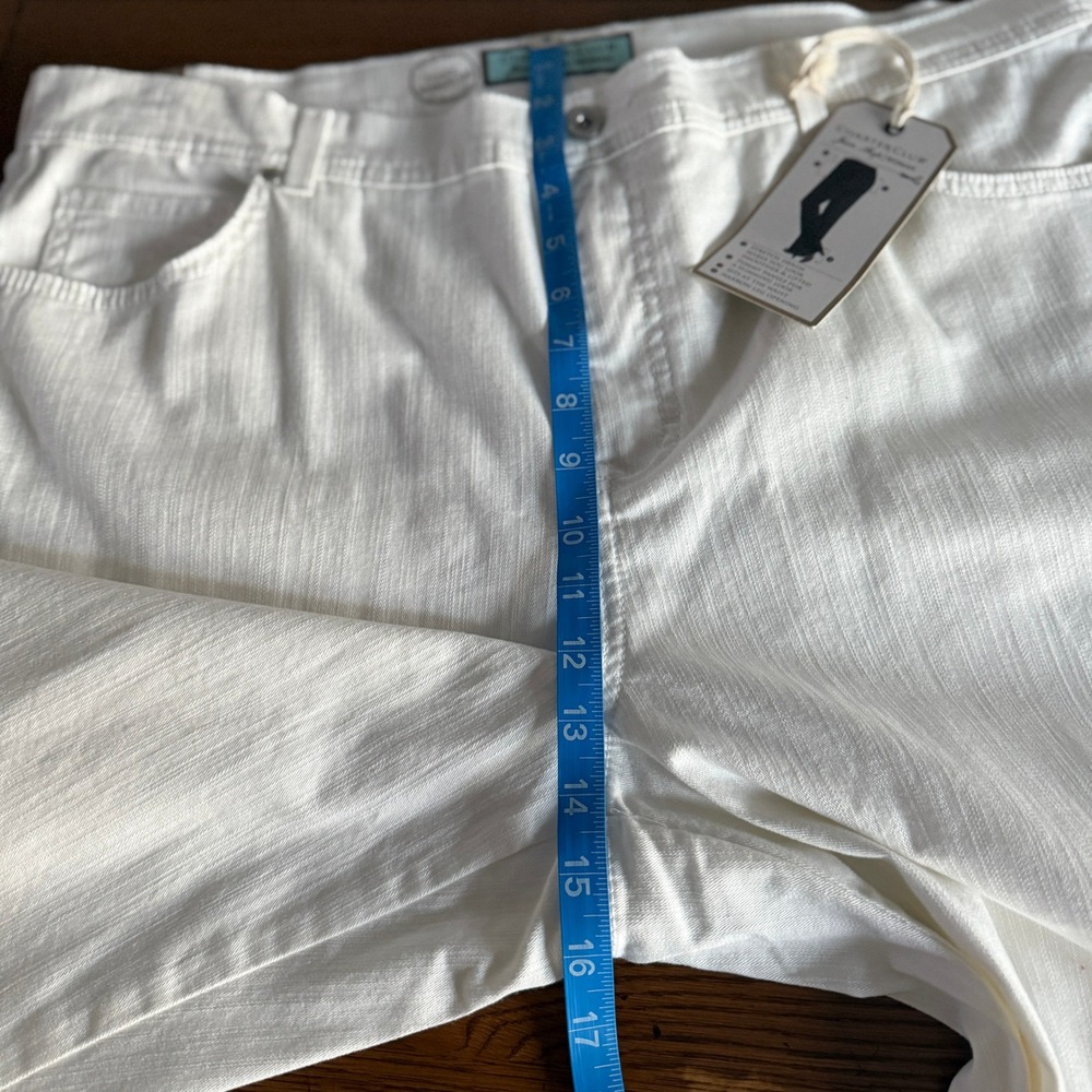 NWT‎ Charter Club Woman Tummy Slimming White Denim Jeans Classic 18W - Picture 9 of 11